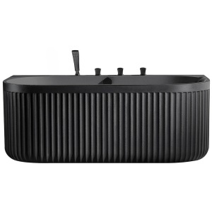 Cada de baie freestanding cu baterie integrata MUE-A005-2B, 170 x 80 cm, negru mat