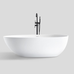 Cada de baie freestanding cu forma ovala alba Exclusive 159 x 85 x 54 cm - Img 5