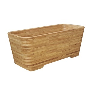 Cada de baie freestanding din lemn, Model dreptunghiular , Dimensiuni 150x65x60 cm - Img 1