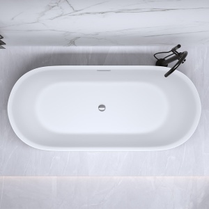 Cada de baie freestanding ovala Cesana 518C neagra – 170 x 75 cm - Img 11