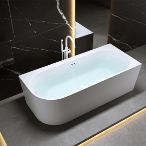 Cada de baie MERA 509D/Dreapta, Dimensiune 170x75cm, Culoare Alb, Deversor alb mat - Img 2