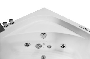 Cada de baie pe colt cu hidromasaj si SPA alba 150 x 150 x 61 cm - Img 13