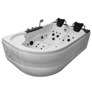 Cada de baie spa cu hidromasaj montaj dreapta 180x122x60 alba