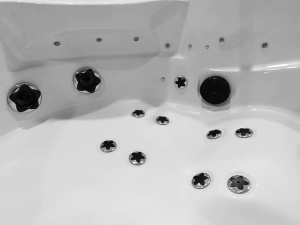 Cada de baie spa cu hidromasaj montaj dreapta 180x122x60 alba - Img 11