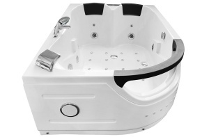Cada de baie spa cu hidromasaj montare dreapta 180x120x63 cm alba - Img 3
