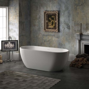 Cada freestanding Florida, Aura P, ovală, culoare alb, dimensiune 160x75cm - Img 3