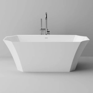 Cada freestanding Rune Novara 170x81 cm alb cu preaplin - Img 1