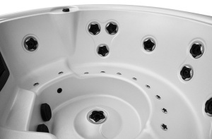Cada spa cu hidromasaj rotunda, jacuzzi exterior PRO 1415 pentru 6 persoane 200 x 200 x 90 cm - Img 2