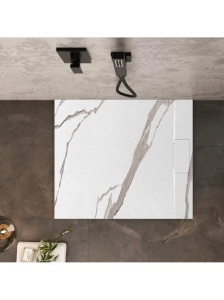 Cadita de dus 90x90 Bazalt CARRARA White - Img 4