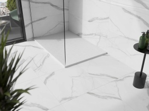 Cadita de dus alba din compozit Pro Stone, dreptunghiulară, 140 x 100 cm, mascare alba - Img 3