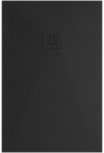 Cadita de dus compozit mineral, culoare neagra, dimensiune 110x90