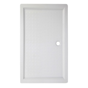 Cadita de dus dreptunghiulara inalta antiaderenta SXL04C 120 x 90 cm alba