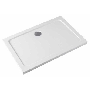 Cadita de dus dreptunghiulara slim finisaj lucios ST03A 100 x 80 cm alba - Img 5