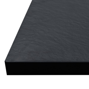 Cadita de dus dreptunghiulara slim imitatie piatra Riko 100 x 70 cm neagra - Img 11