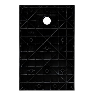 Cadita de dus MIKO Slim Dreptunghiulara 120x80cm, Structura de piatra, Culoare Negru - Img 5