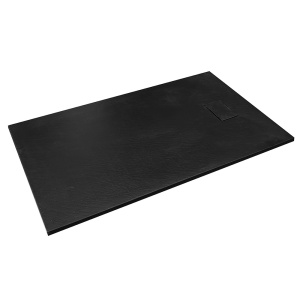 Cadita de dus MO-GD14090ES Dreptunghiulara, SMC, culoare Negru. 140X90X2.6CM - Img 1