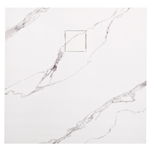 Cadita de dus patrata model marmura Riko 80 x 80 cm alba