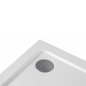Cadita de dus patrata slim finisaj lucios ST02 80 x 80 cm alba - Img 4