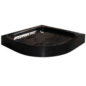 Cadita de dus semicirculara inalta SXL01A culoare negru, 80x80cm - Img 6