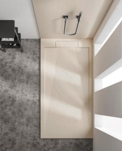 Cădiță de duș STONE 120×90 cm – Marmură Turnată, Bej Mat - Img 6