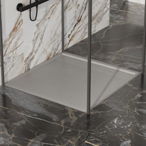 Cadita dus Deko Stone slim culoare gri, dimensiune 90x90cm - Img 6
