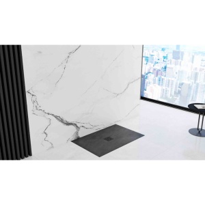 Cadita dus REA STONE, dimensiune: 90x120 cm, acril mineral, gri inchis - Img 3