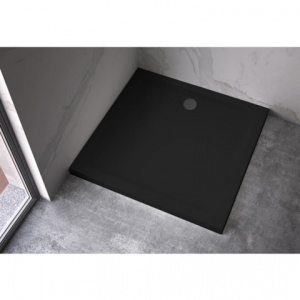 Cadita dus ST06A neagra, dimensiune 100x100cm - Img 6