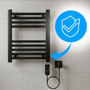 Calorifer electric de baie portprosop Manam 300W 50 x 40 cm negru - Img 2