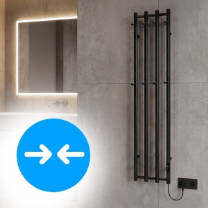 Calorifer electric portprosop Kasjan 140.5 x 34.6 cm, 250W, negru mat - Img 4