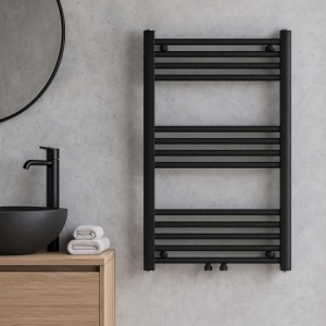 Calorifer vertical CORSO-BL-3 pentru baie 80x50, negru - Img 2