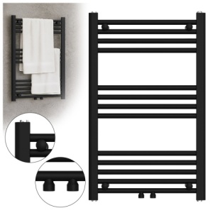 Calorifer vertical CORSO-BL-3 pentru baie 80x50, negru - Img 12