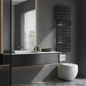 Calorifer vertical Fuego-Blu pentru baie 128x50, negru - Img 10