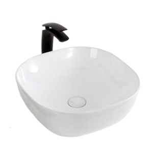 Chiuveta de blat PRO ATLANTA, Dimensiuni 42.5 x 42.5 x 14.5 cm, Forma patrata, Ceramica sanitara, Fara gaura baterie, Alb - Img 3