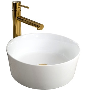 Chiuveta de blat REA Ida, 36x36 X 14 Cm, Montaj Pe Blat, Design Deosebit, Ceramica Sanitara, Alb - Img 1
