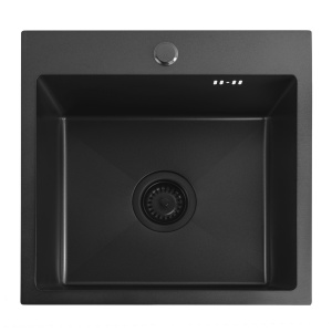 Chiuveta din otel cu set accesorii Rea Leo 40 Black - Img 6