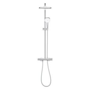 Coloana de dus Grohe Tempesta 250 Cube cu baterie termostatata crom lucios - Img 4