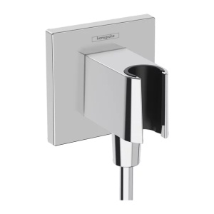 Cot conector dus cu suport para Hansgrohe Fixfit E crom lucios - Img 1