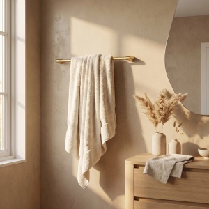 Cuier de baie, bara prosop Rea Vibe Brush Gold - Img 3