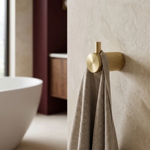 Cuier de baie simplu Rea Solo Brush Copper 64104A - Img 5