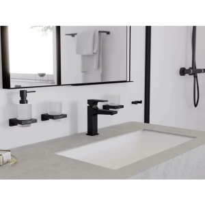Cuier dublu Hansgrohe AddStoris negru mat - Img 3