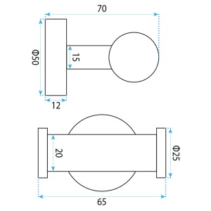 Cuier dublu Rea 6612 Modern Titan - Img 5