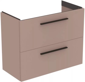 Dulap baza suspendat Ideal Standard i.Life S 80 x 37.5 x 63 cm cu 2 sertare gri bej mat