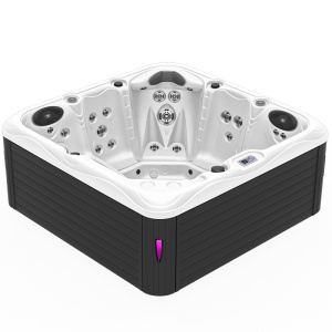 Jacuzzi de gradina alb PRO 752 pentru 3 persoane 200 x 200 x 84 cm