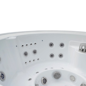 Jacuzzi de gradina SPA 540 cu vas din marmura alba exterior antracit 240 x 240 cm - Img 5