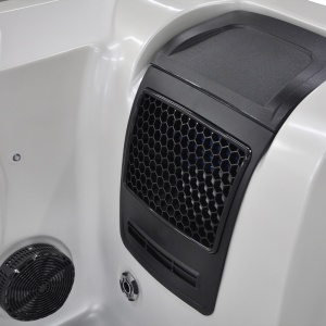 Jacuzzi pentru gradina alb perlat cu exterior antracit PRO-749 pentru 2 persoane 200 x 135 x 80 cm - Img 6