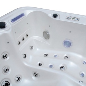 Jacuzzi pentru gradina sau terasa SPA405 interior arlb perlat exterior cafeniu 195 x 140 cm - Img 7