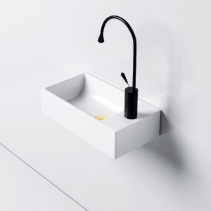 Lavoar ceramic dreptunghiular cu montaj pe blat Luci White Gloss 40 x 20 cm - Img 7