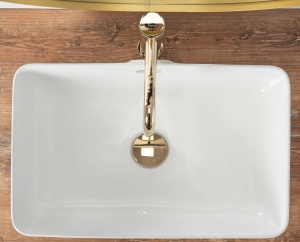 Lavoar De Blat REA BERTA 48, Dimensiuni 48.5 X 31.5 X 4.51 Cm, Montaj Pe Blat, Design Deosebit, Ceramica Sanitara, Alb - Img 3