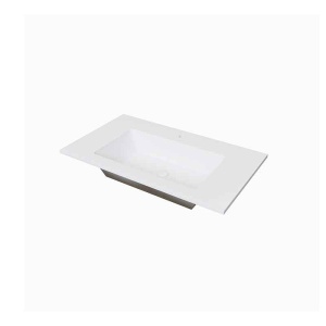 Lavoar încastrat Fluminia, din compozit, 80 cm, alb