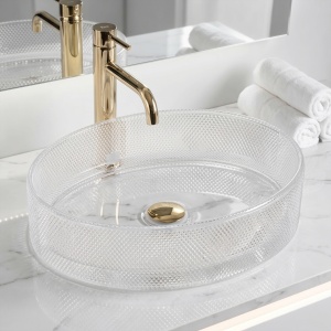Lavoar pe blat Rea Mirella transparent din sticla - Img 7